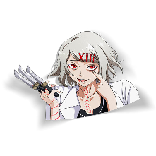 Demon Police Detective Stitches Peeker Sticker