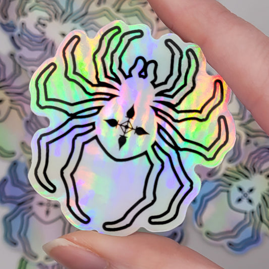 Hunters Ten Legged Spider Holo Mini Sticker