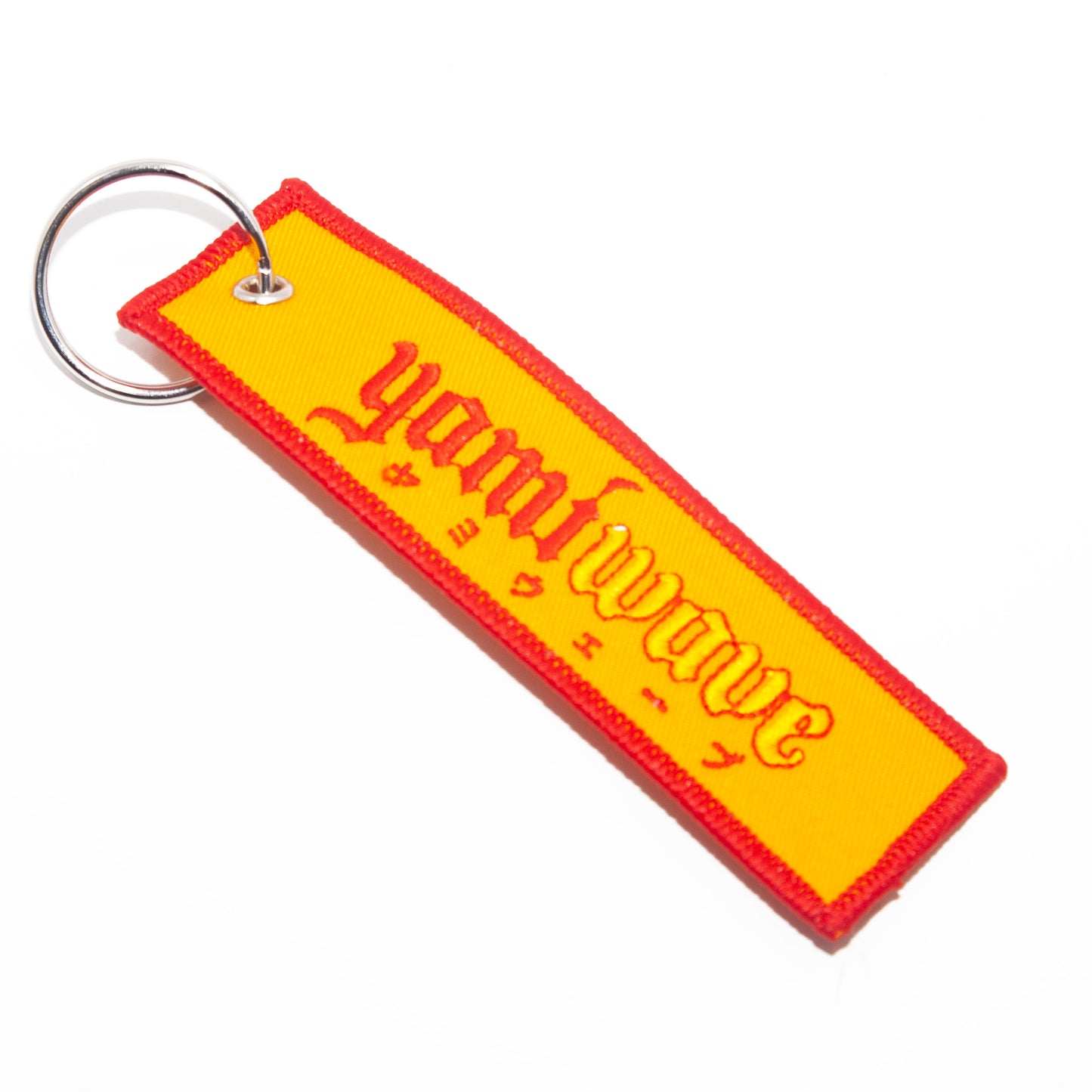 Yamiwave Ofuda Paper Talisman Embroidered Flight Tag Keychain